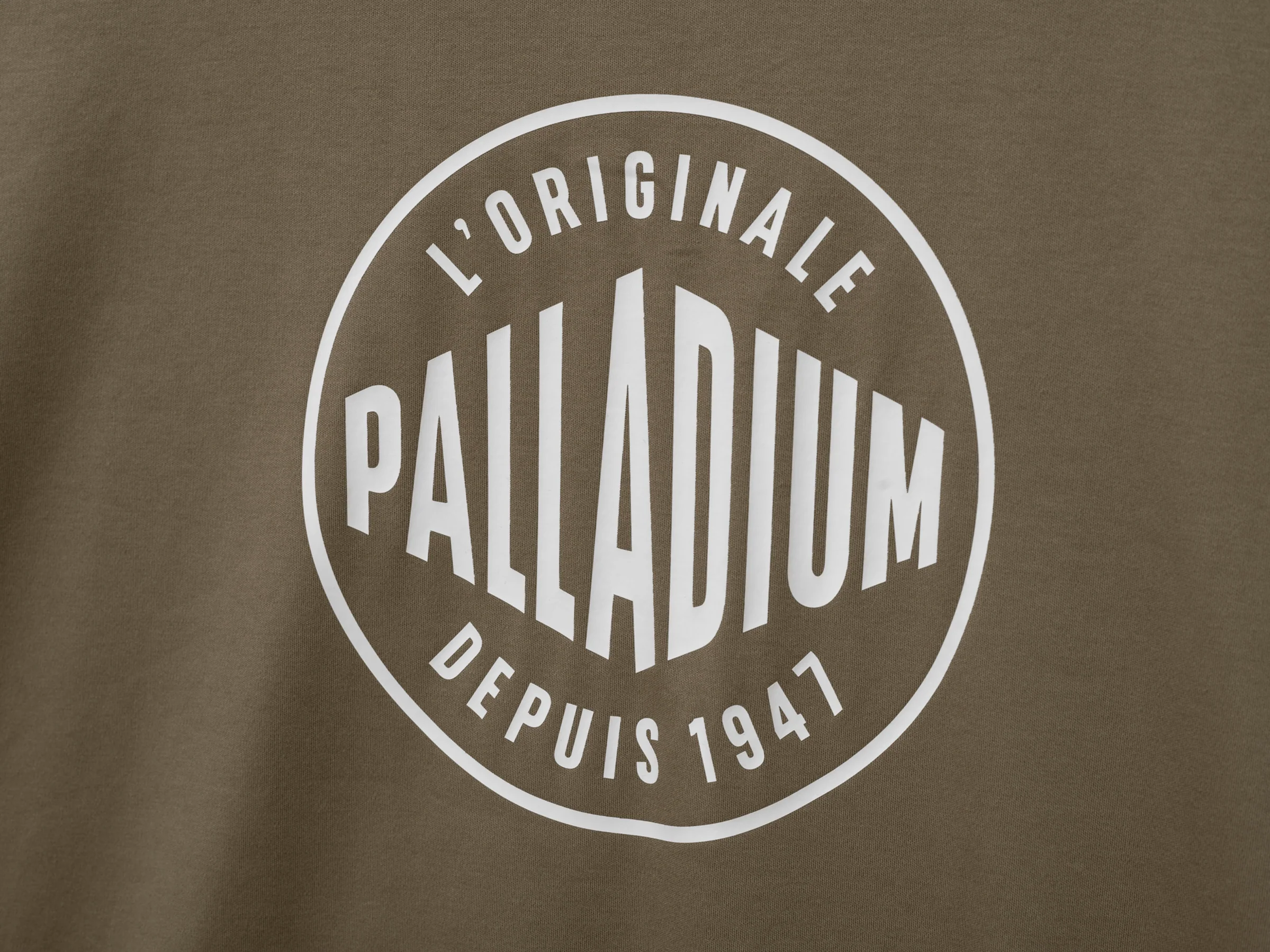 1710934-377 | UNISEX PALLADIUM FRANCE LOGO COTTON T-SHIRT | DUSKY GREEN - Image 3